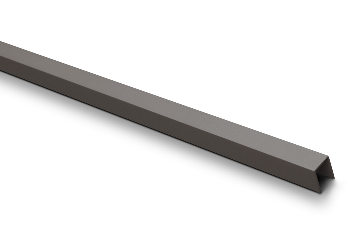 3.6 m U-Profil Aluminium Abschlussleiste Ebony | dunkelgrau